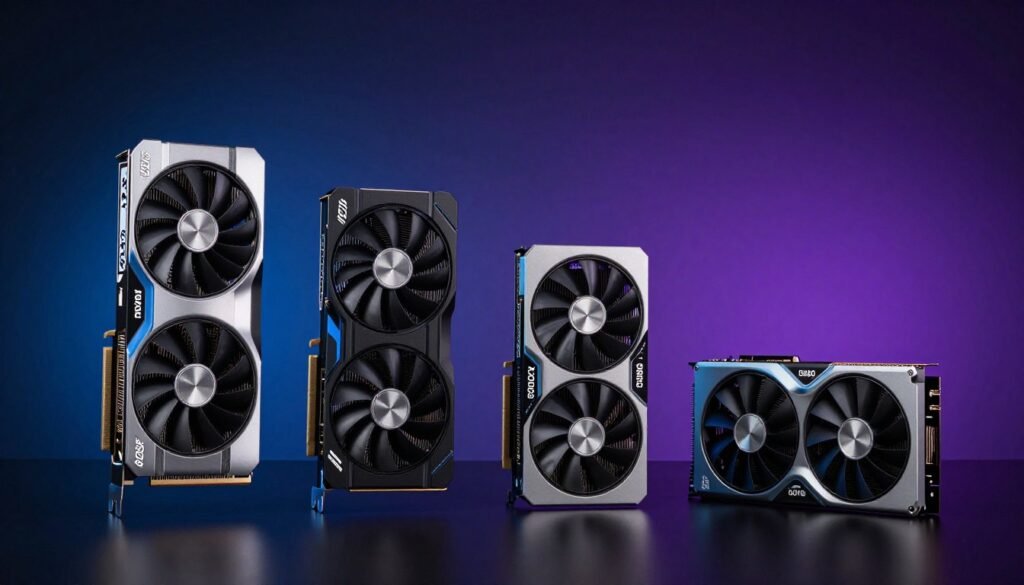 2026 graphics card lineup showing VRAM configurations across different GPU tiers 2026 graphics card lineup showing VRAM configurations across different GPU tiers