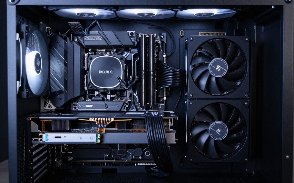 AI workstation with multiple GPUs and fast storage