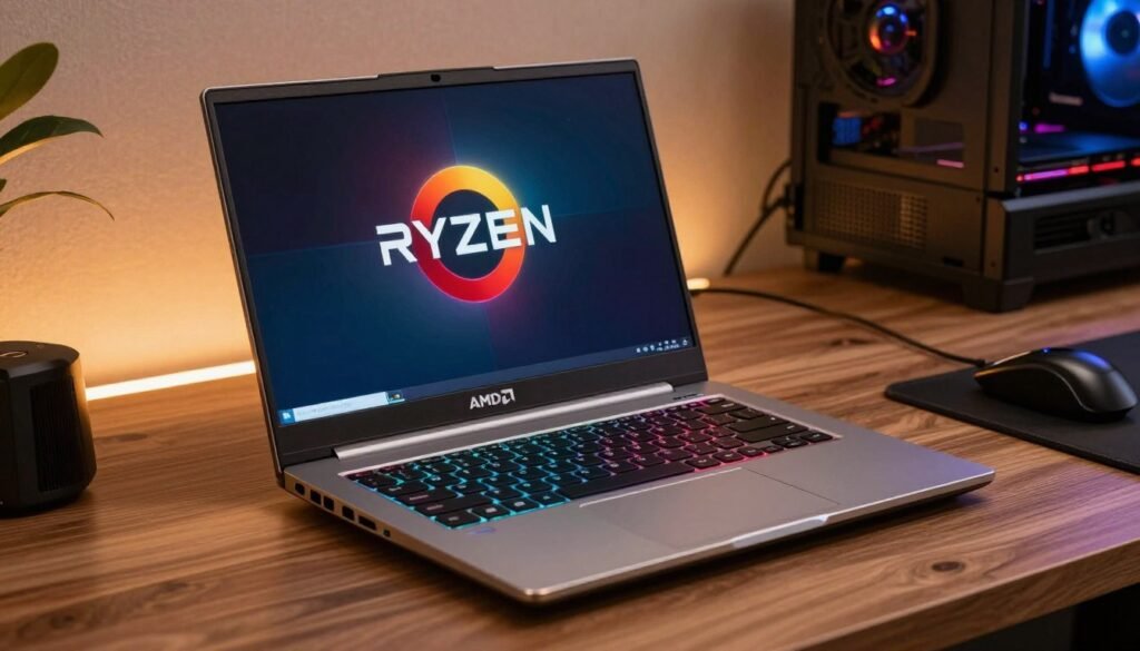 AMD-powered gaming laptop running cool during intensive gaming session