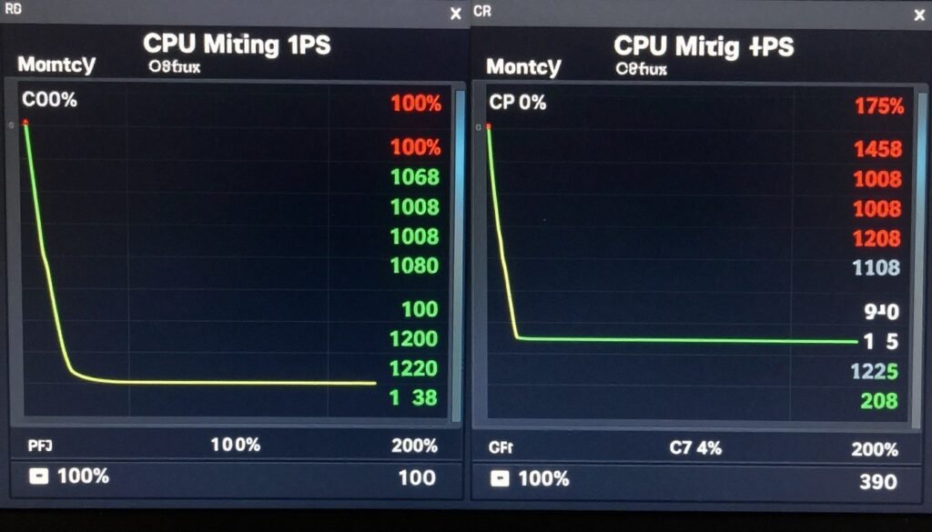 Before and after comparison of optimized game settings to reduce CPU bottleneck Before and after comparison of optimized game settings to reduce CPU bottleneck