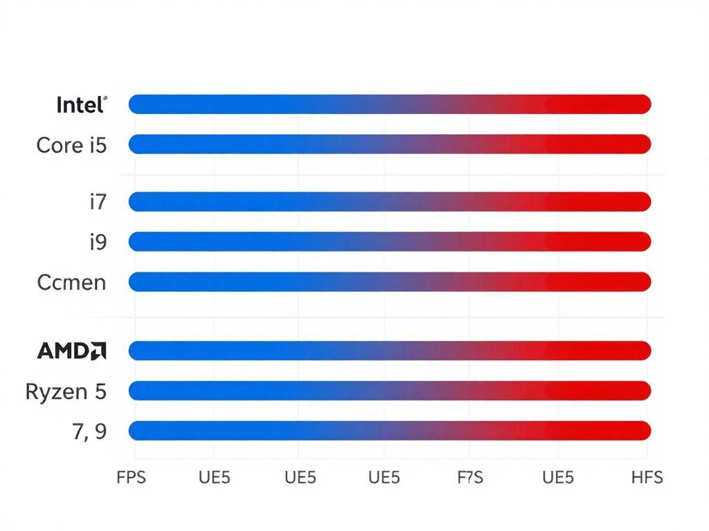 CPU performance comparison chart for UE5 games