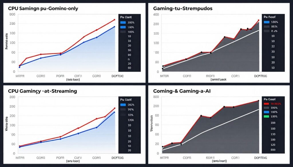 Chart showing OS Scheduling performance across different gaming and multi-tasking scenarios