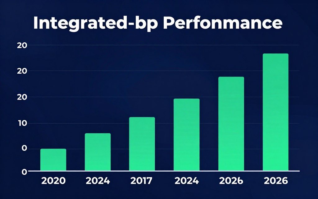 Comparison chart showing iGPU performance improvements from 2020 to 2026 with benchmark scores