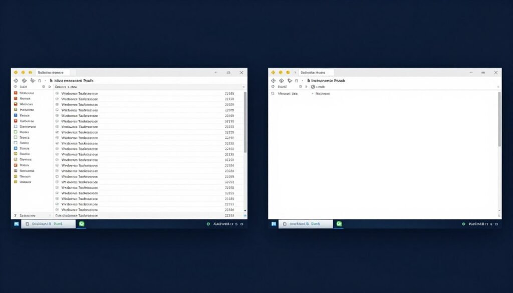 Comparison of Windows system resource usage before and after optimization