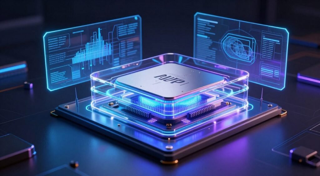 Conceptual rendering of future APU architecture with advanced integrated graphics technology