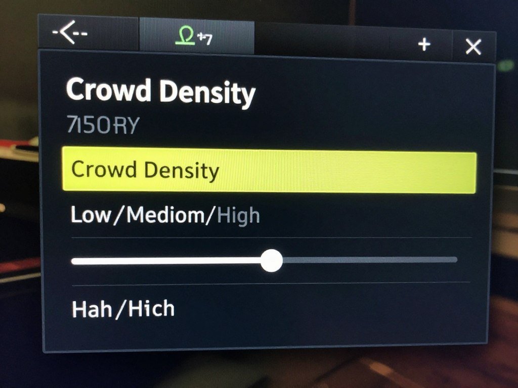 Cyberpunk 2077 crowd density setting in game menu