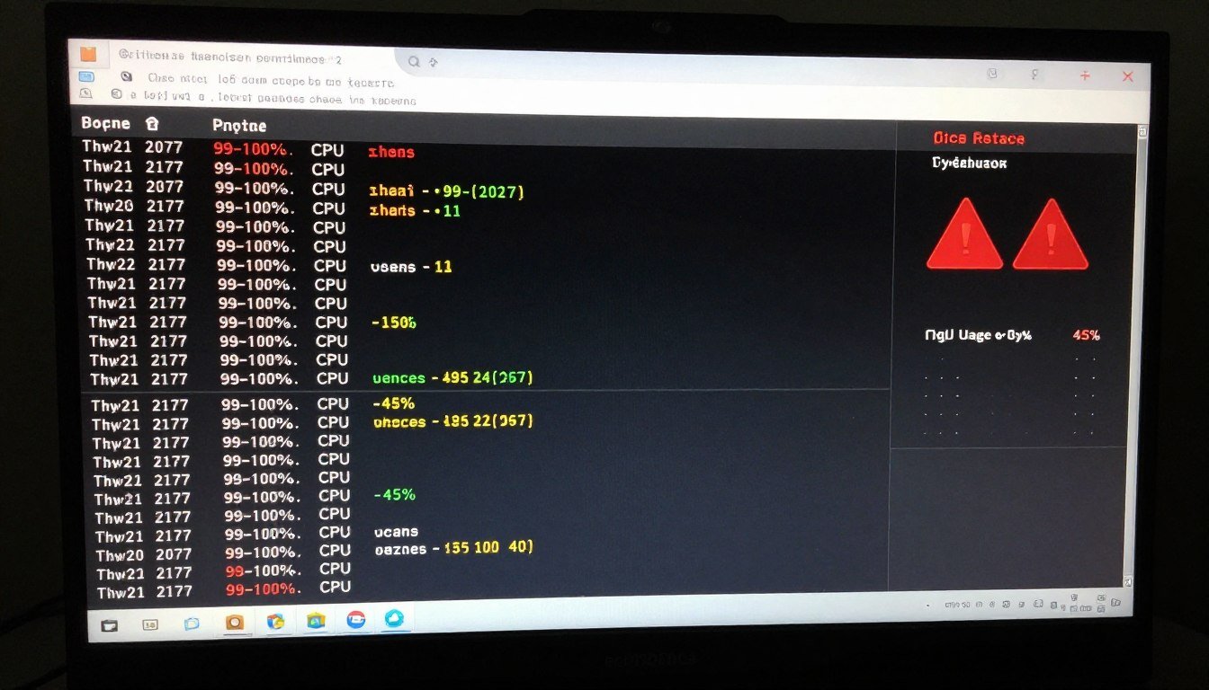 Cyberpunk 2077 high CPU usage showing 100 percent in Task Manager