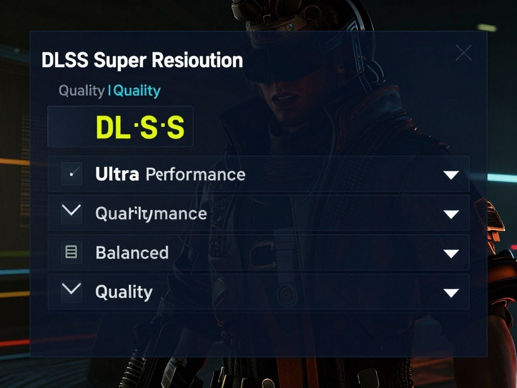 DLSS settings in Cyberpunk 2077 showing different quality modes