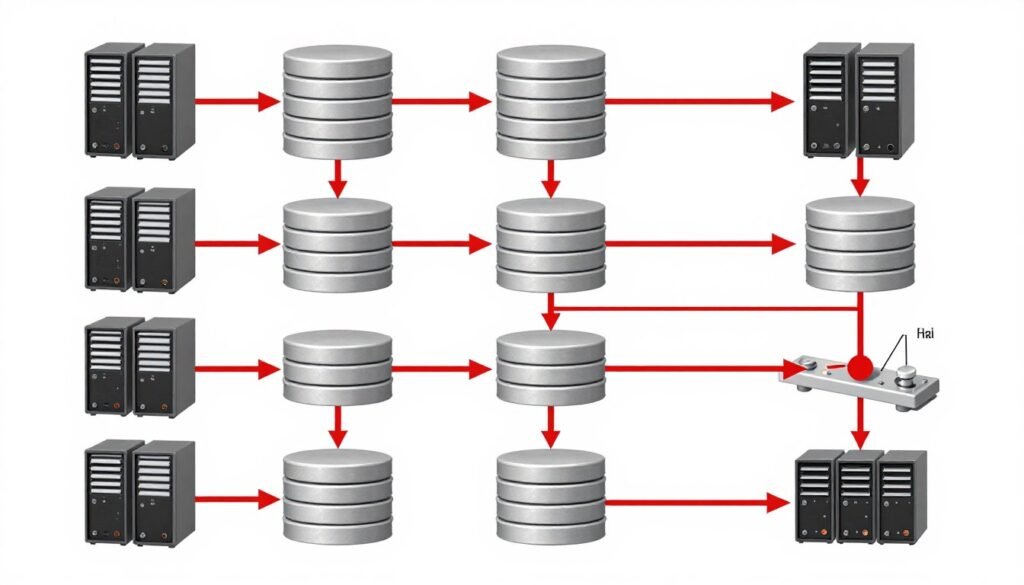 Data flow diagram highlighting bottleneck points in a system