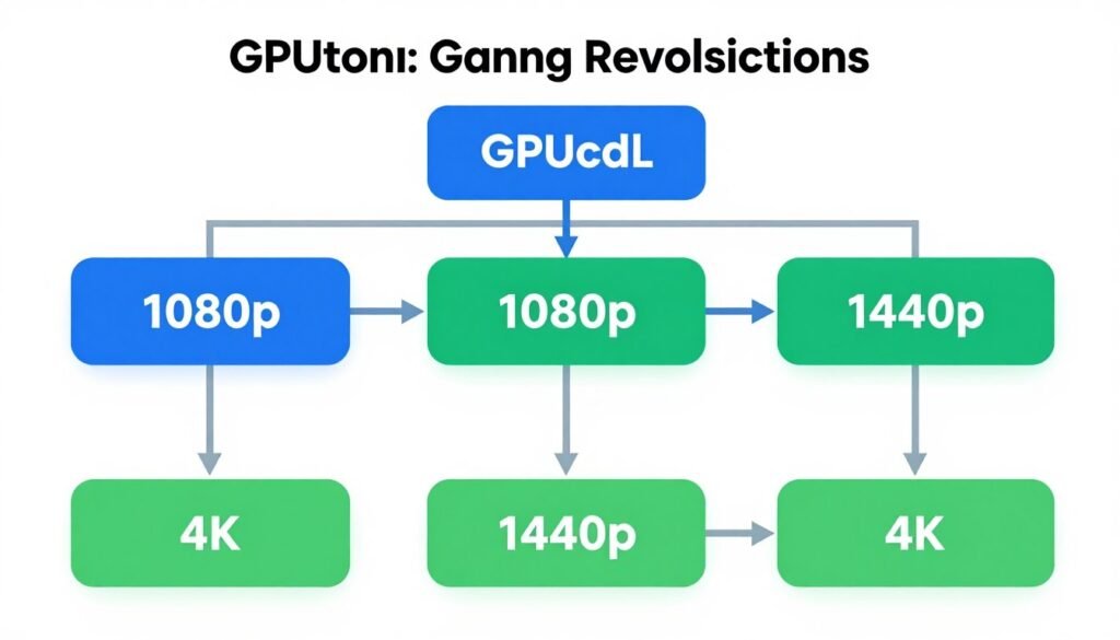 Decision flowchart for choosing gaming resolution