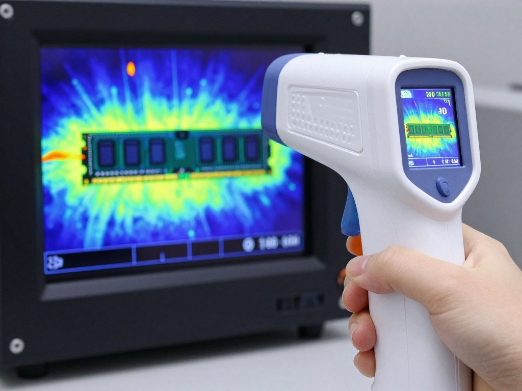 Digital thermometer measuring RAM temperature