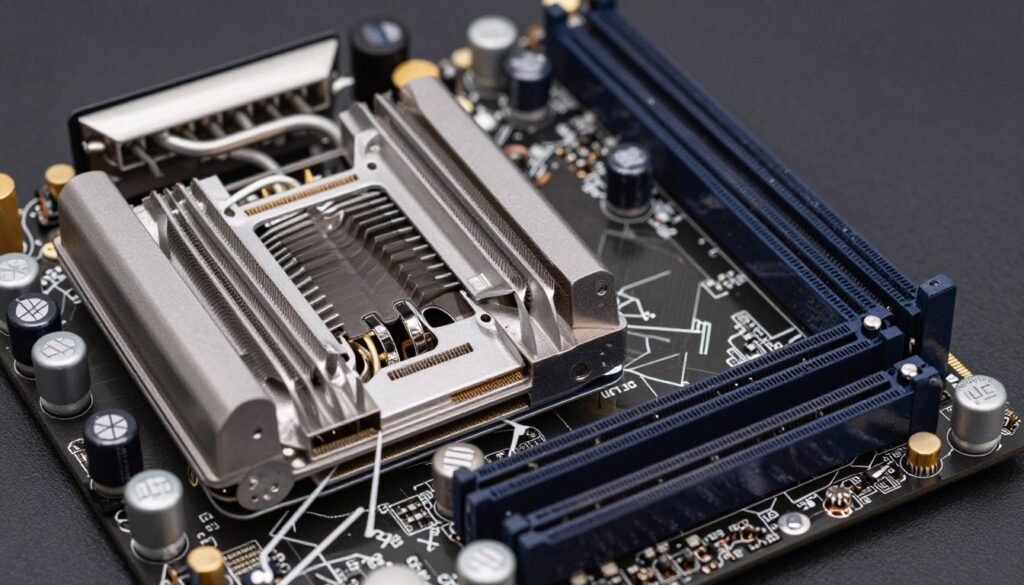 Essential motherboard features checklist showing VRM, M.2 slots, connectivity options, and quality indicators Essential motherboard features checklist showing VRM, M.2 slots, connectivity options, and quality indicators