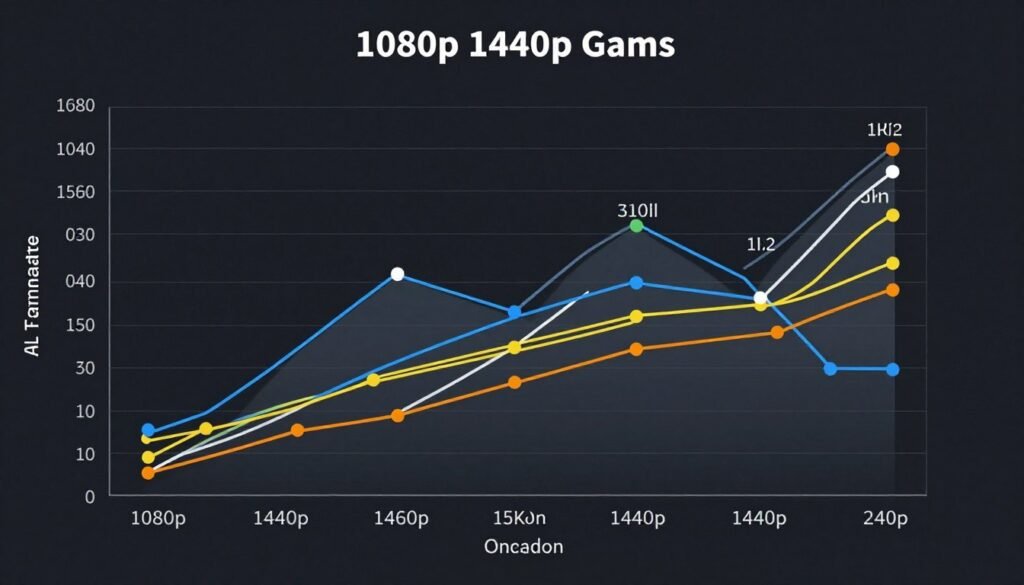 FPS comparison graph across different resolutions