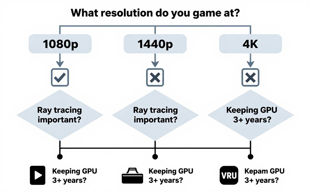 Final recommendation chart matching VRAM to gaming scenarios Final recommendation chart matching VRAM to gaming scenarios