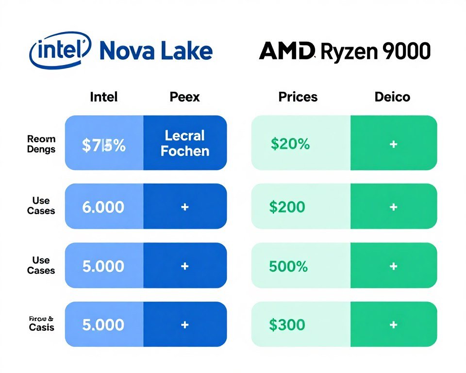 Final recommendation summary comparing Intel Nova Lake vs AMD Ryzen 9000 Final recommendation summary comparing Intel Nova Lake vs AMD Ryzen 9000