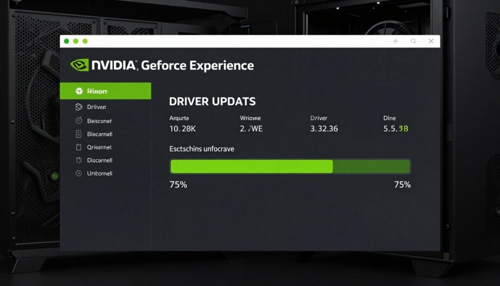 GPU driver installation screen showing graphics driver update process