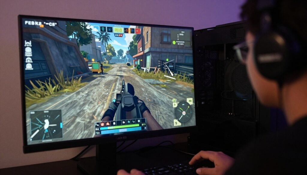Gaming benchmarks running on mid-range PC build