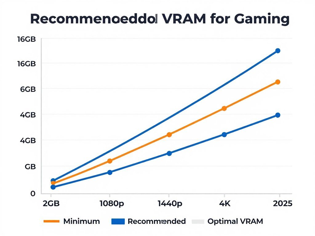 Graph showing VRAM requirements increasing over time for games