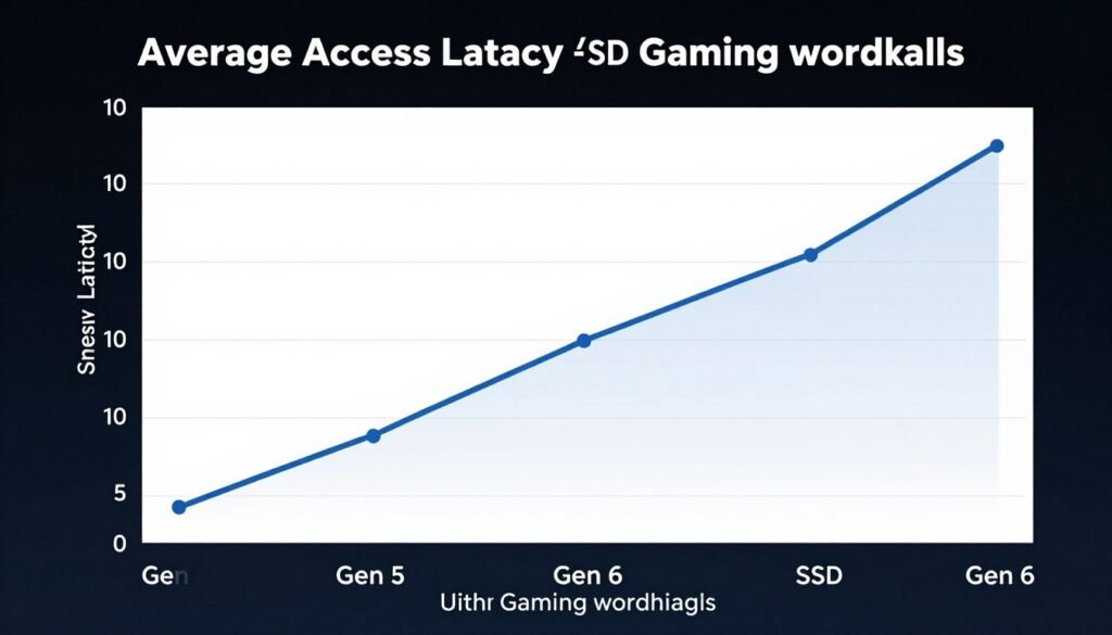 Graph showing storage latency comparison across different SSD generations