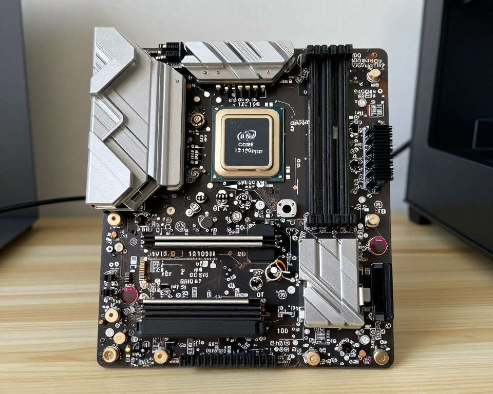 Intel Core i3-12100F budget processor on basic motherboard