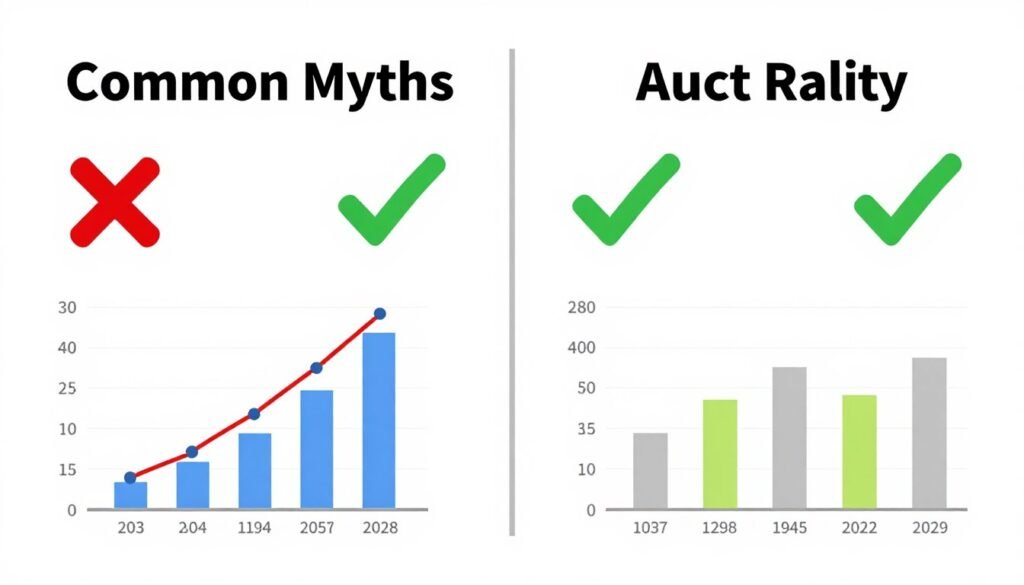 Myth versus reality comparison chart for OS Scheduling misconceptions