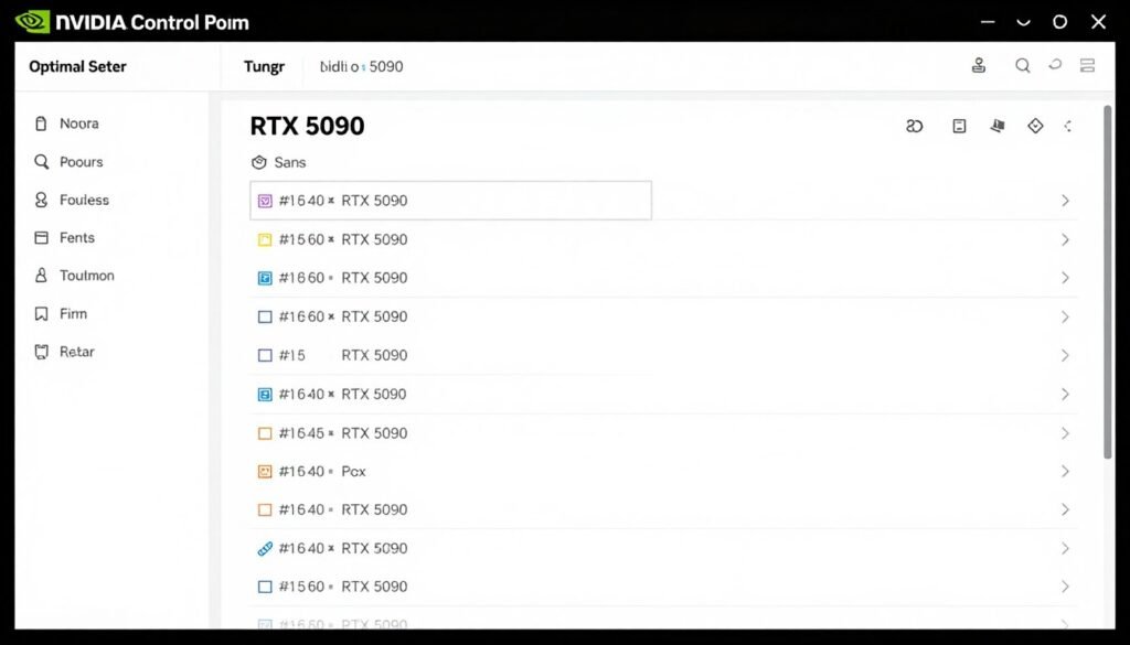 NVIDIA Control Panel optimal settings for RTX 5090
