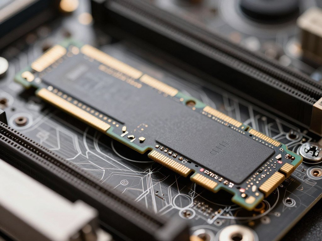 NVMe SSD installed in M.2 slot on gaming motherboard