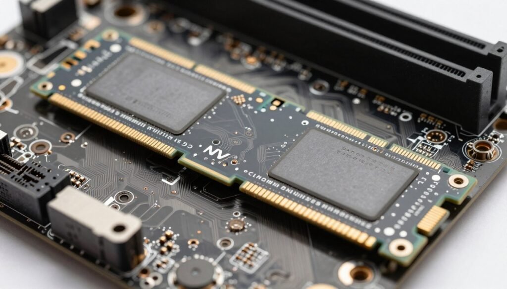 NVMe SSD installed in motherboard M.2 slot