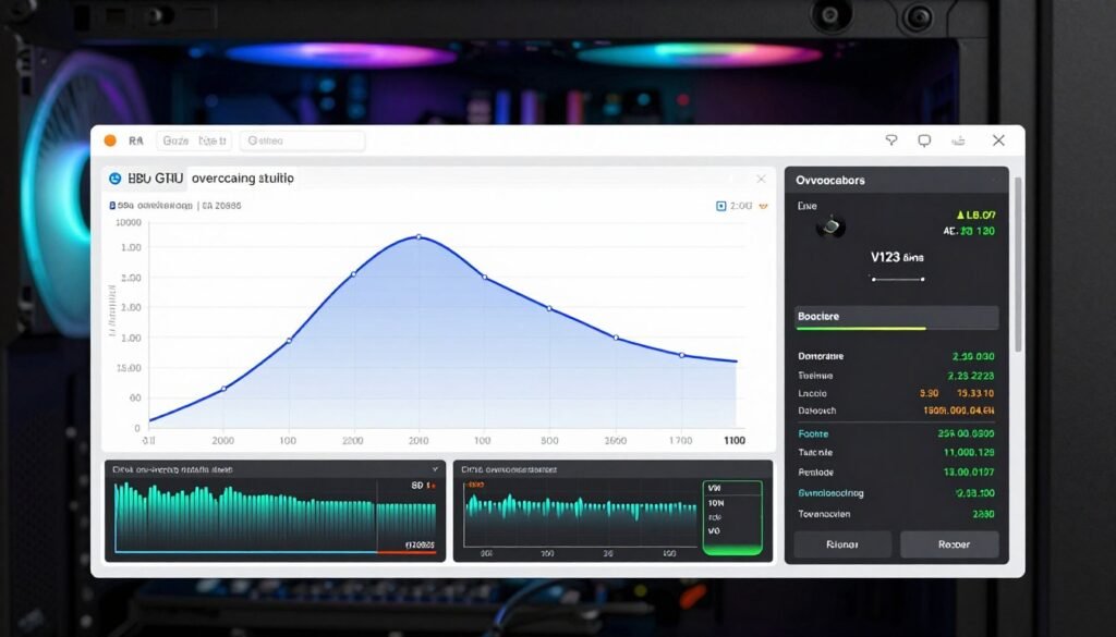 Overclocking utility showing locked GPU clocks for consistent frame time delivery