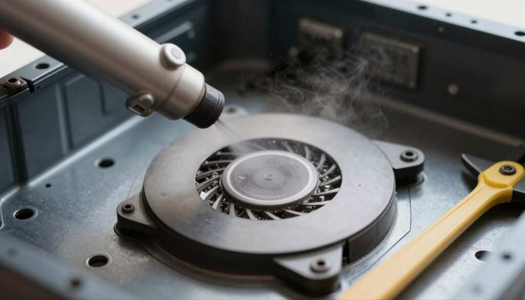 PC maintenance cleaning dust from components