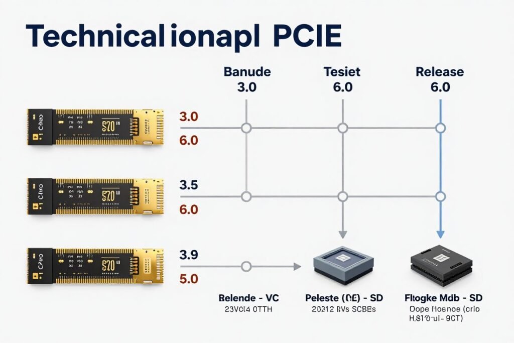 PCIe 6.0 specification diagram and roadmap