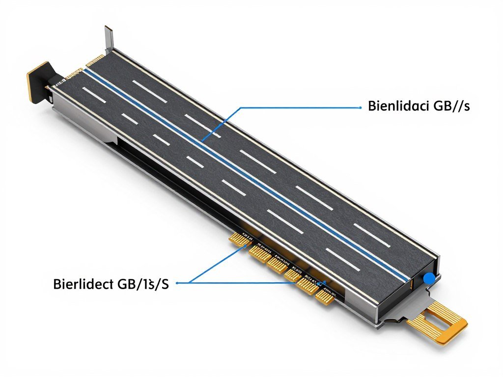 PCIe slot bandwidth visualization with data transfer rates