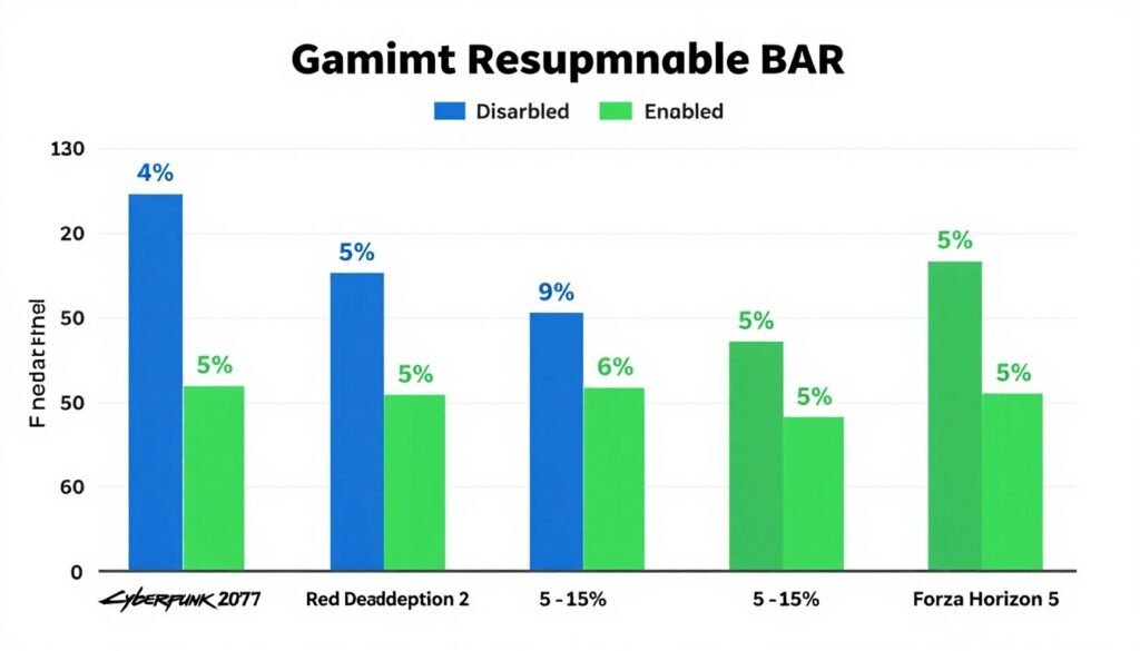 Performance comparison chart showing FPS gains with Resizable BAR enabled