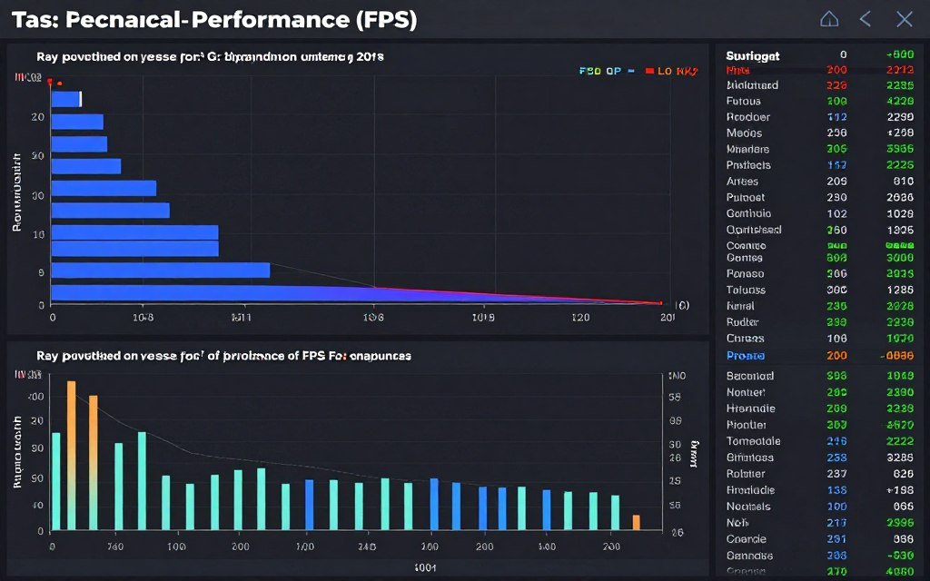 Performance impact chart showing FPS difference with ray tracing enabled versus disabled