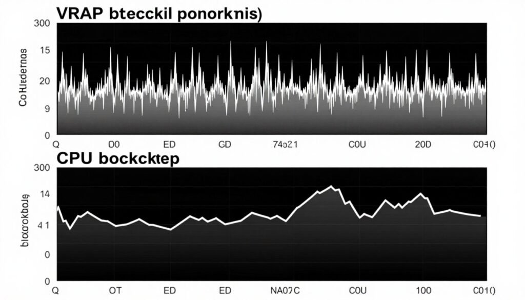 Performance monitoring showing VRAM bottleneck vs CPU bottleneck patterns
