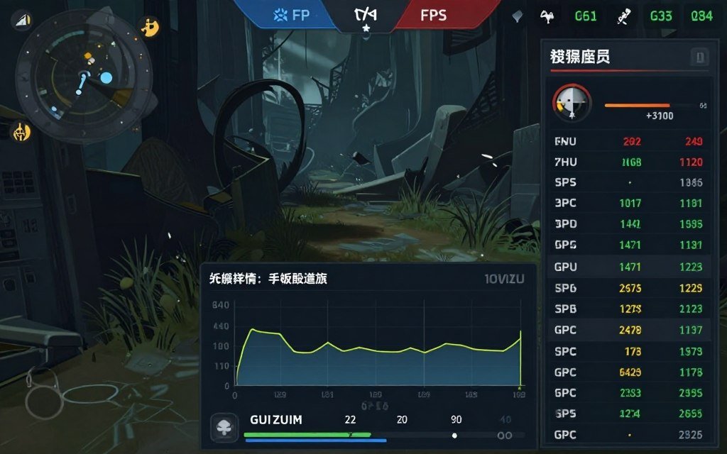 Performance overlay showing real-time statistics from GPU monitoring software