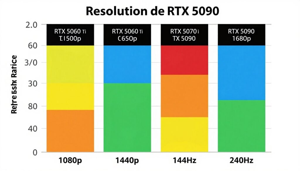 Performance tier chart showing recommended GPUs for different resolution and refresh rate combinations