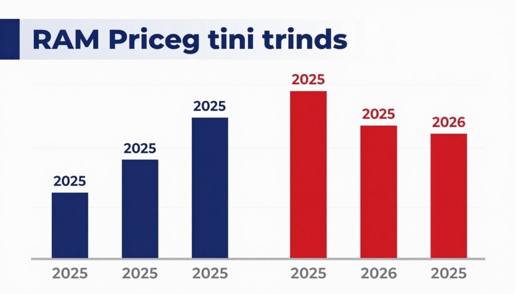 RAM price comparison chart 2025 vs 2026