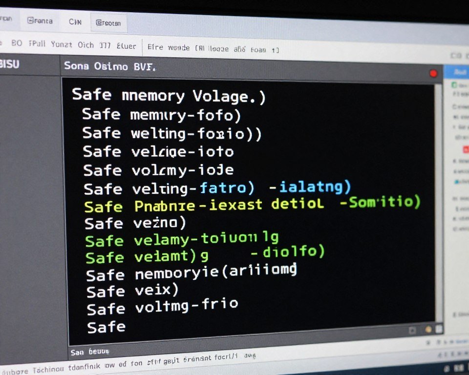 RAM voltage settings in BIOS configuration