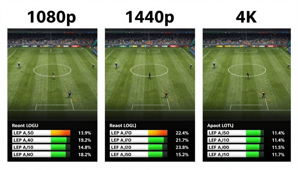 Resolution comparison showing optimal GPU choice for 1080p, 1440p, and 4K gaming
