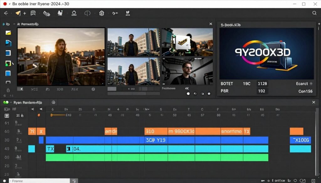 Screenshot of Adobe Premiere Pro timeline playback performance with the 9800X3D Screenshot of Adobe Premiere Pro timeline playback performance with the 9800X3D