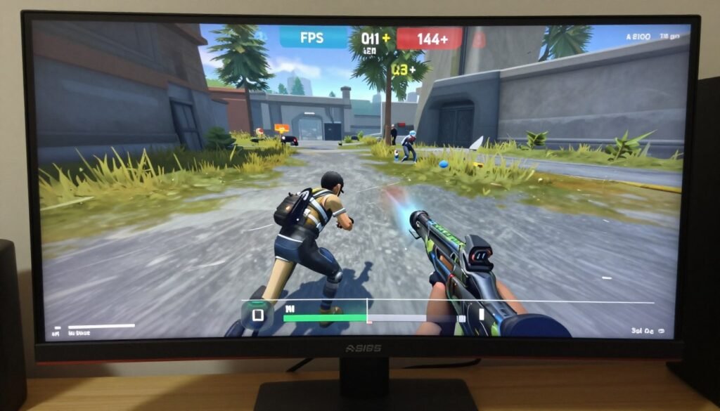 Smooth gameplay footage showing high FPS counter and stable frame times