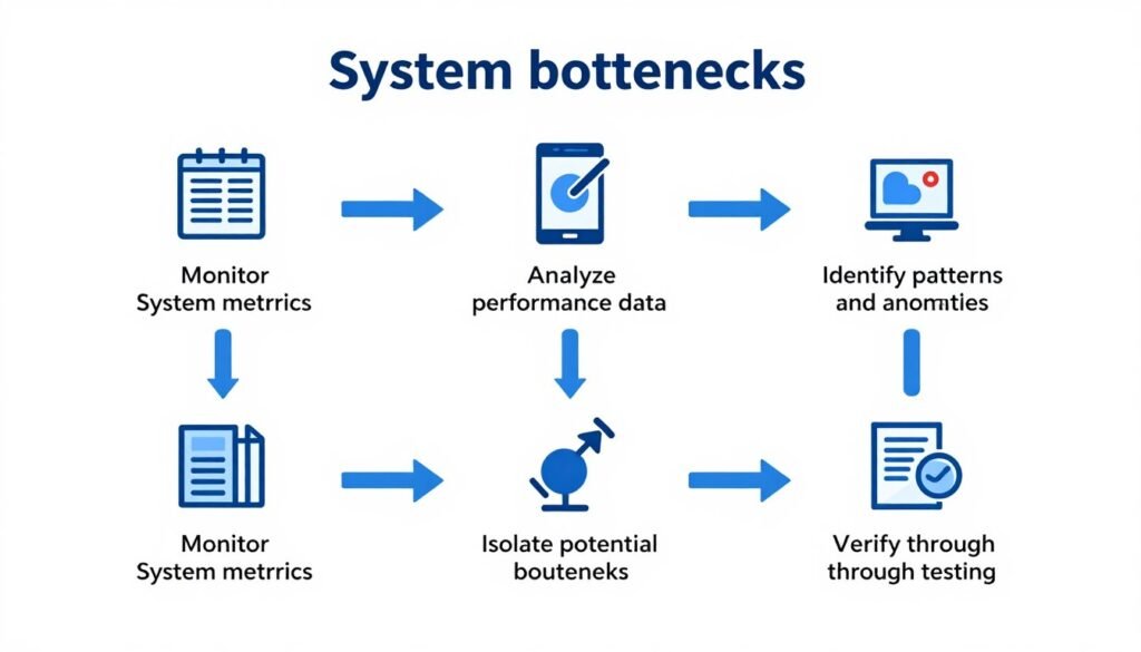 Step-by-step process for identifying system bottlenecks