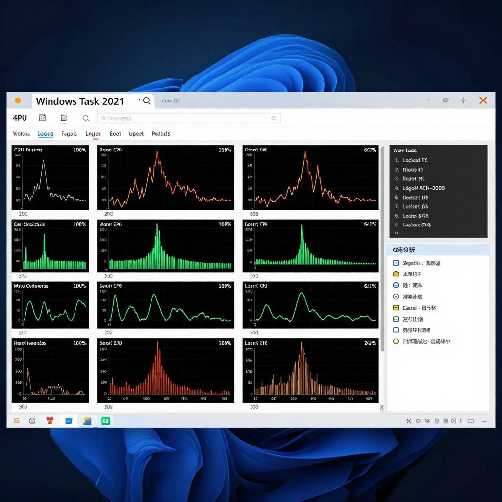 Task manager showing uneven CPU core usage during gaming with several cores maxed out