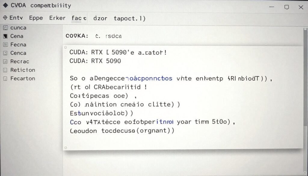 Terminal showing CUDA compatibility error and solution