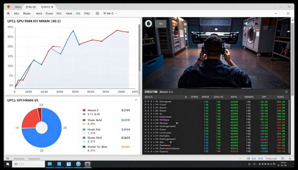 VR Performance showing VRAM usage and GPU memory allocation