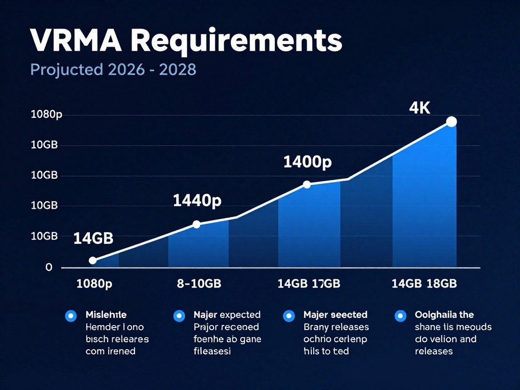 VRAM requirements roadmap showing projected needs through 2028 VRAM requirements roadmap showing projected needs through 2028