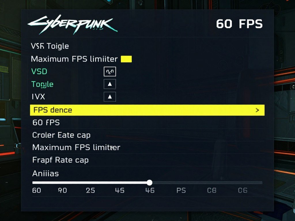 VSync and frame rate limit settings in Cyberpunk 2077