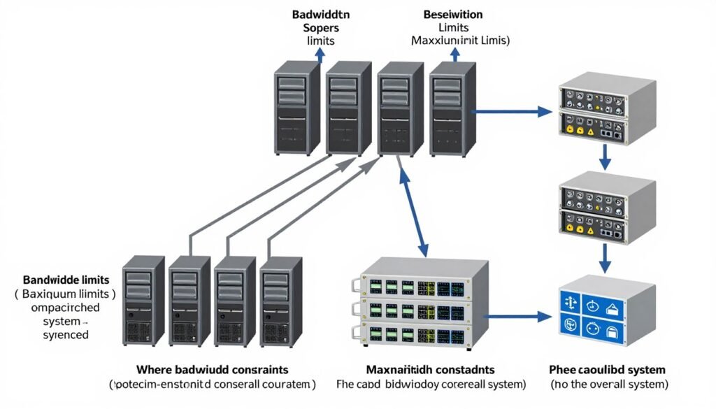 Visualization of bandwidth limits in different system components