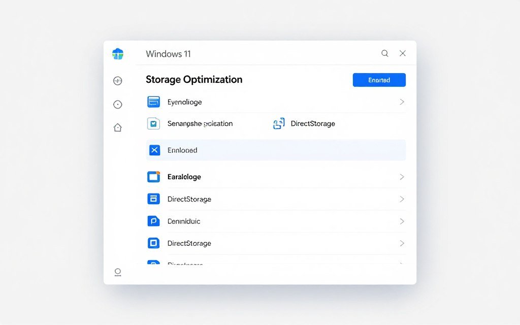 Windows 11 storage settings and optimization menu